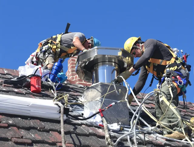 Protective chimney cap installed by Medina Chimney Sweep in Medina, OH