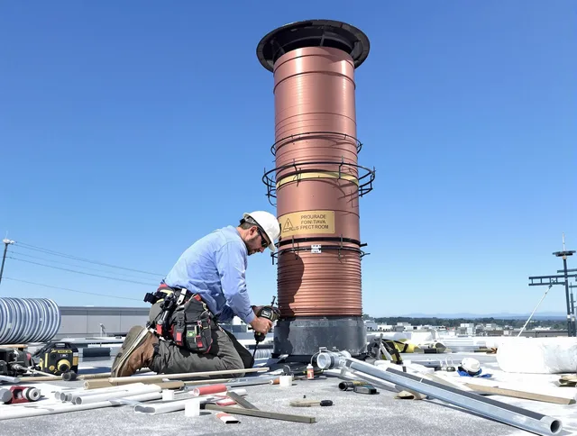 Installed chimney liner by Medina Chimney Sweep in Medina, OH