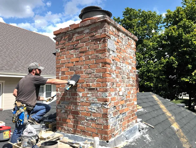 Completed chimney rebuild by Medina Chimney Sweep in Medina, OH