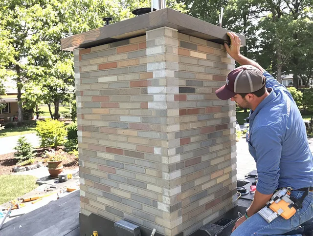 Medina Chimney Sweep completing a modern chimney remodel in Medina, OH