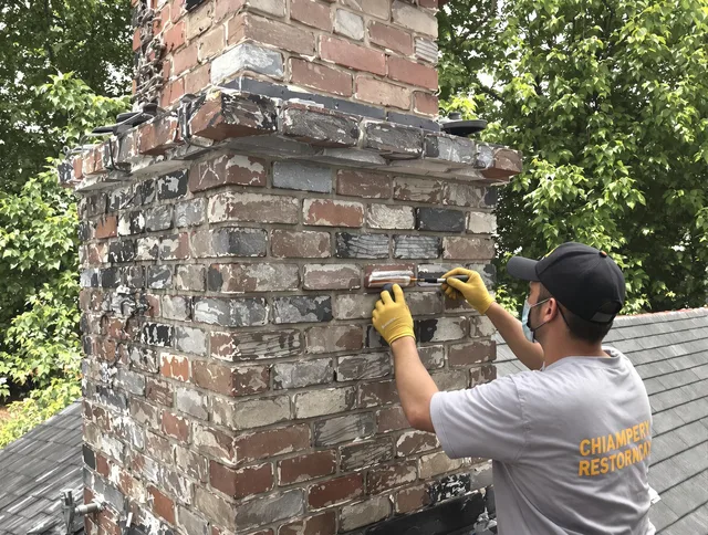 In-progress chimney restoration by Medina Chimney Sweep in Medina, OH