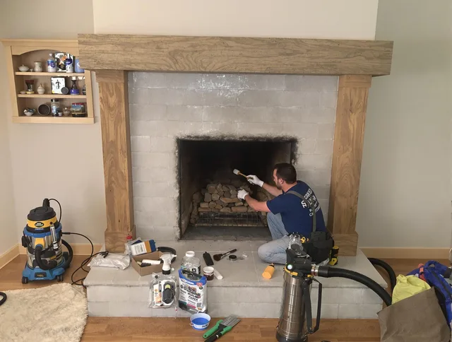 Detailed creosote removal process by Medina Chimney Sweep in Medina, OH