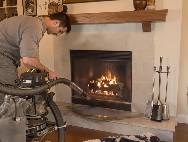 Routine fireplace upkeep by Medina Chimney Sweep in Medina, OH