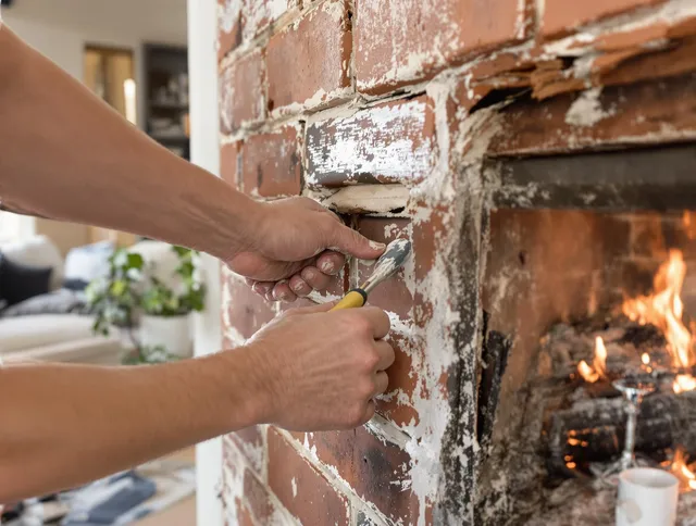 Routine fireplace repair by Medina Chimney Sweep in Medina, OH