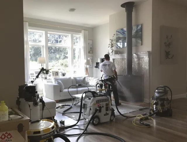 Soot removal service by Medina Chimney Sweep for a fireplace in Medina, OH